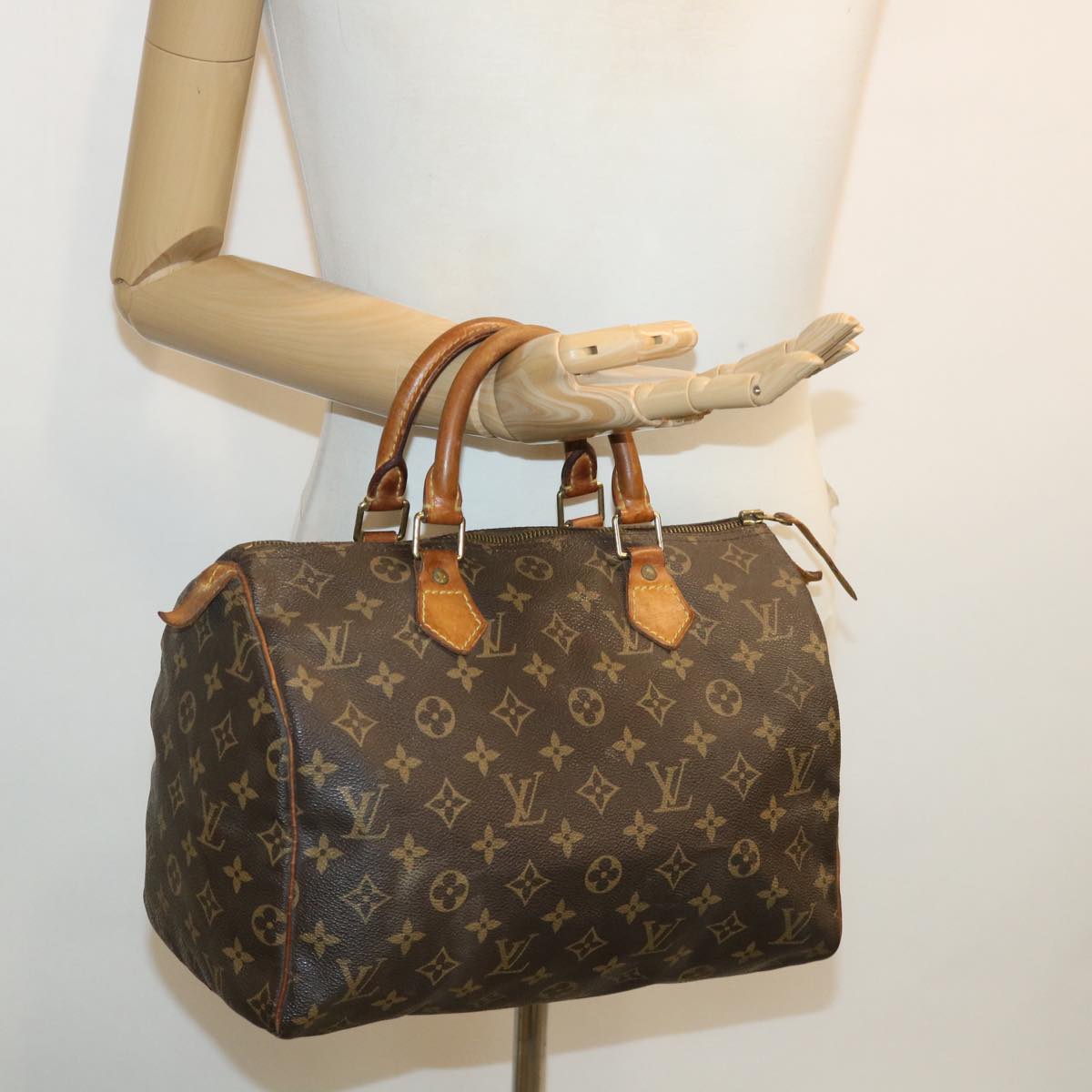 LOUIS VUITTON Monogram Speedy 30 Hand Bag M41526 LV Auth 22435