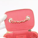 CHANEL Vanity Chain Shoulder Pouch Hemp Pink CC Auth knn023-19