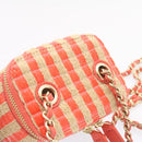 CHANEL Vanity Chain Shoulder Pouch Hemp Pink CC Auth knn023-5