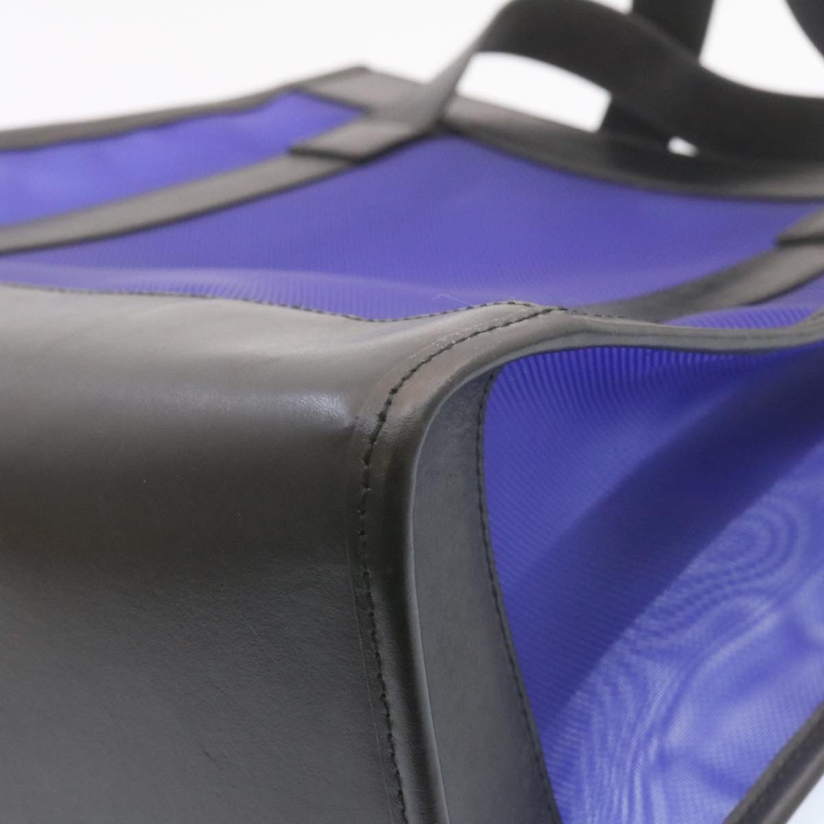 GUCCI Shoulder Bag mesh Purple Black Auth 23530