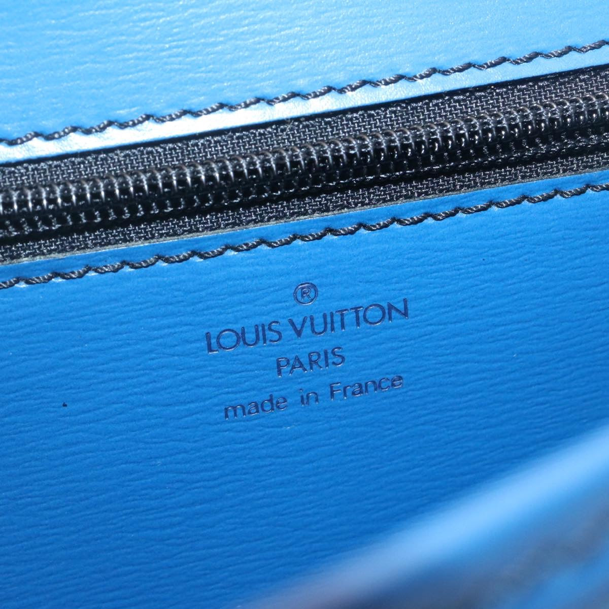 LOUIS VUITTON Epi Pochette Amberop Clutch Bag Blue M52585 LV Auth 23919