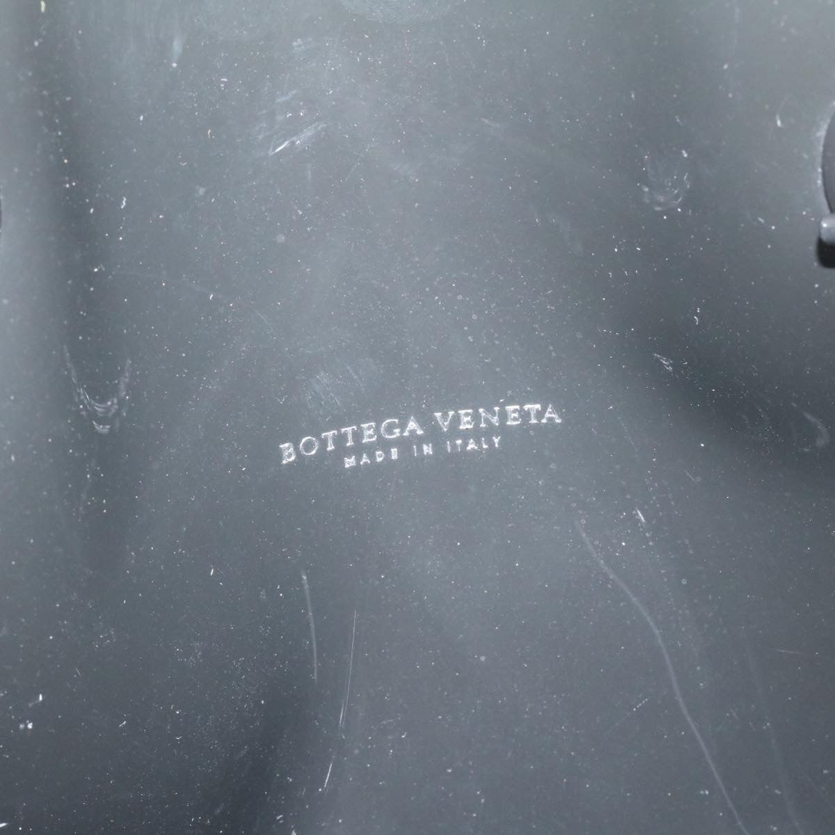 BOTTEGAVENETA Chain Tote Bag Vinyl Black Auth 24442