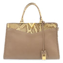 LOUIS VUITTON Very Zip Tote Hand Bag Leather Snake Skin N94301 LV Auth 24504A-2