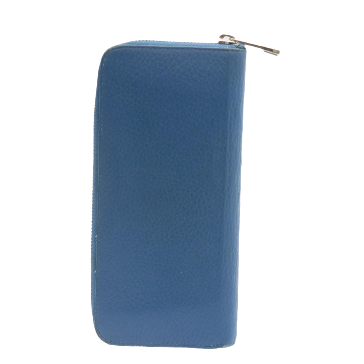LOUIS VUITTON Zippy Wallet Vertical Taurillon Leather Blue M30503 LV Auth 24759 - 0