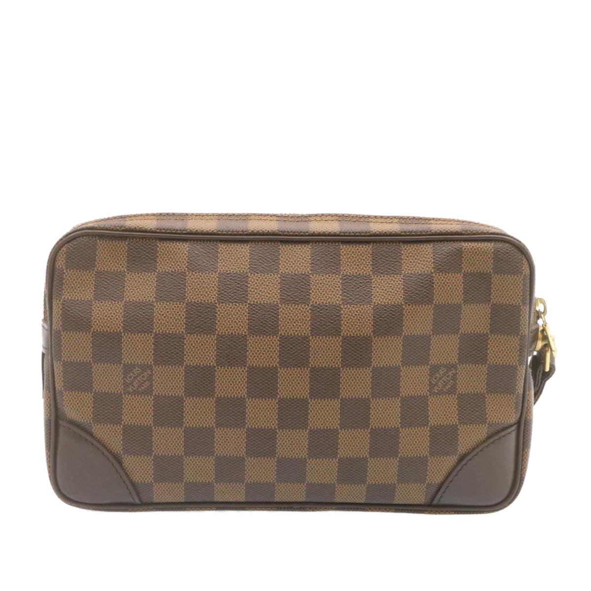 LOUIS VUITTON Damier Ebene Marly Dragonne GM Clutch Bag SP Order LV Auth 25039A