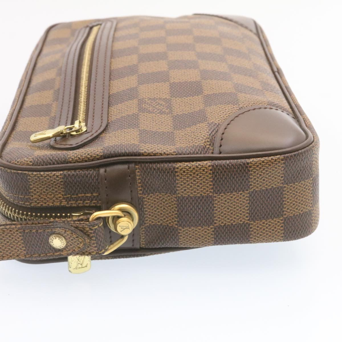 LOUIS VUITTON Damier Ebene Marly Dragonne GM Clutch Bag SP Order LV Auth 25039A