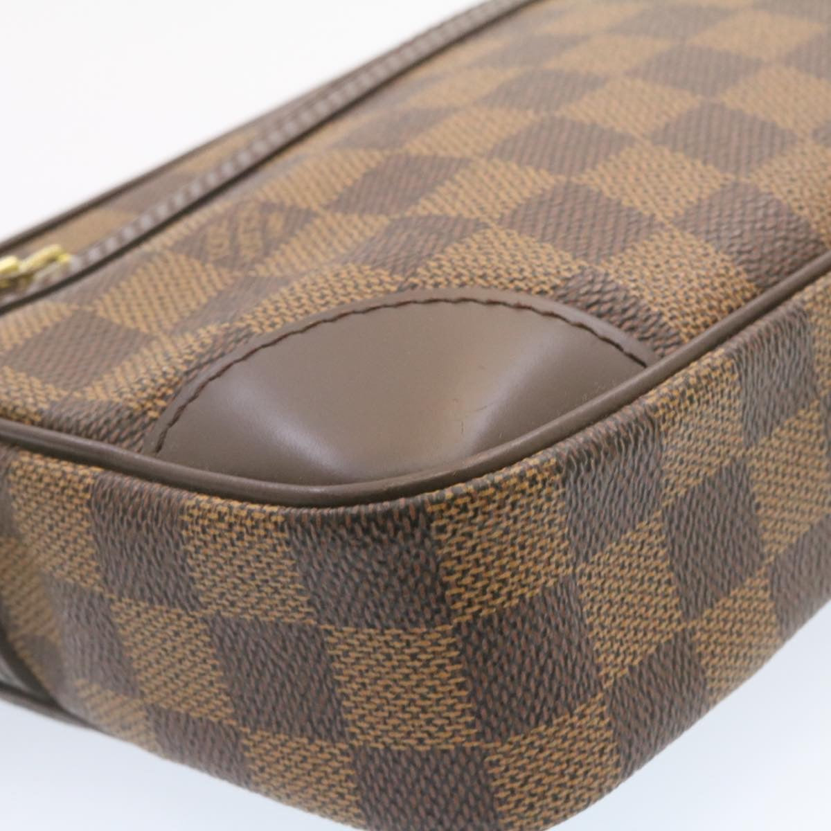 LOUIS VUITTON Damier Ebene Marly Dragonne GM Clutch Bag SP Order LV Auth 25039A