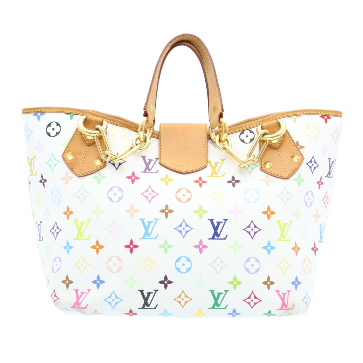 LOUIS VUITTON Monogram Multicolor Annie GM Tote Bag White M40303 LV Auth 25073A