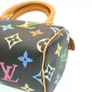LOUIS VUITTON Monogram Multicolor Mini Speedy Hand Bag Black M92644 Auth knn048-17