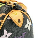 LOUIS VUITTON Monogram Multicolor Mini Speedy Hand Bag Black M92644 Auth knn048-20