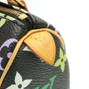 LOUIS VUITTON Monogram Multicolor Mini Speedy Hand Bag Black M92644 Auth knn048-9
