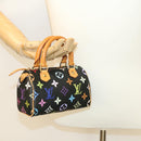 LOUIS VUITTON Monogram Multicolor Mini Speedy Hand Bag Black M92644 Auth knn048-27