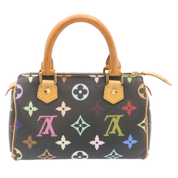 LOUIS VUITTON Monogram Multicolor Mini Speedy Hand Bag Black M92644 Auth knn048 - 0