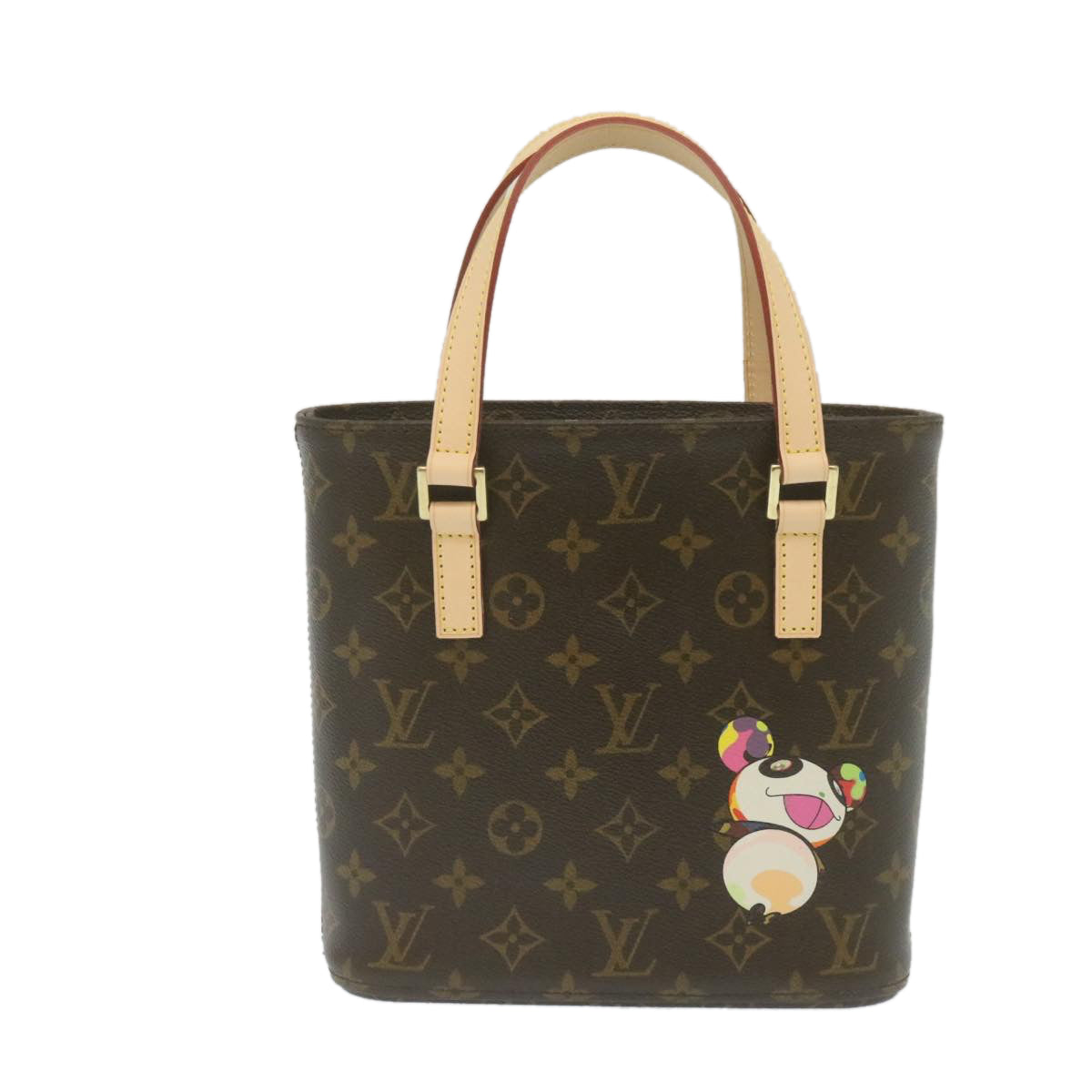 LOUIS VUITTON Monogram Panda TakashiMurakami Vavin PM ToteBag M51173 Auth 26131A