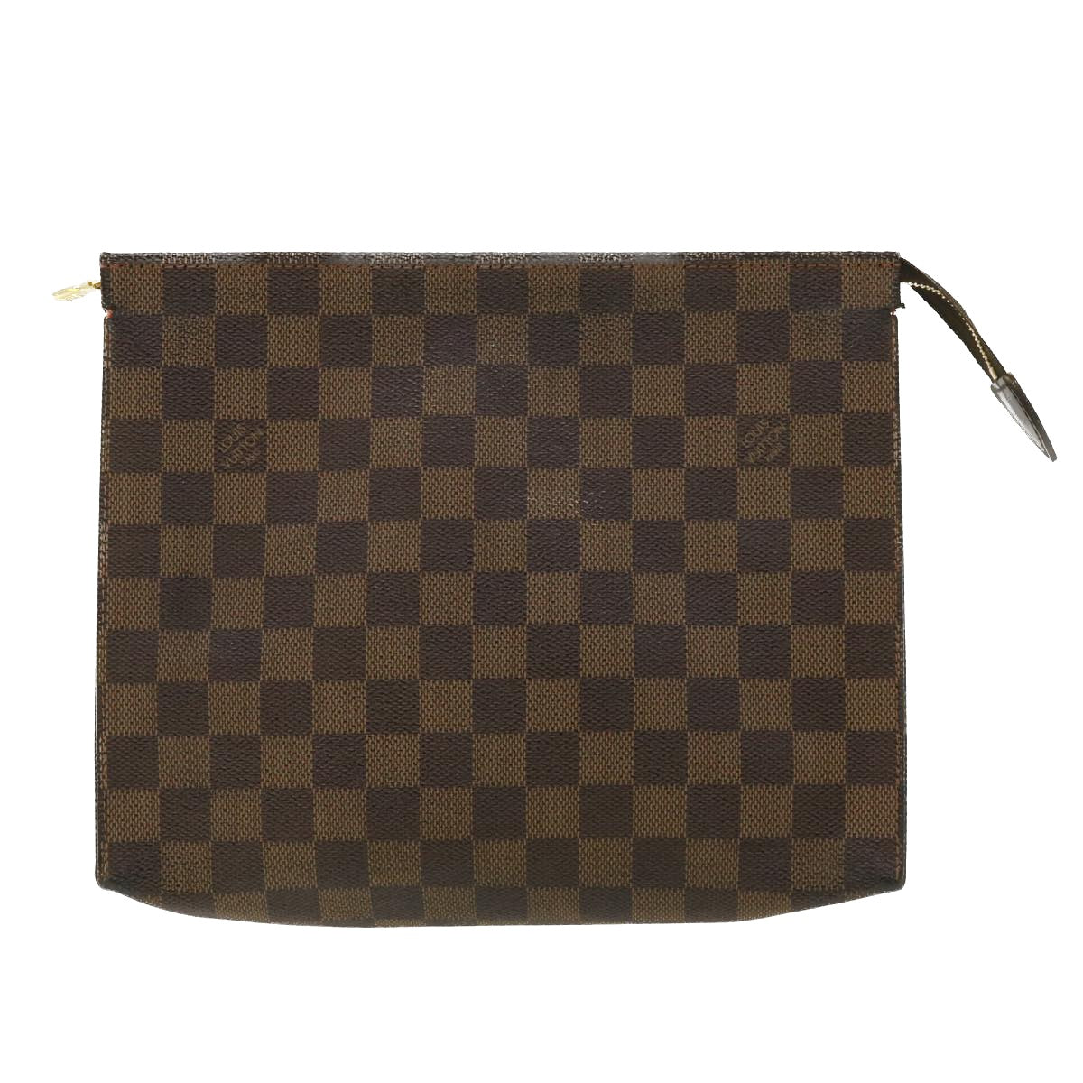 LOUIS VUITTON Damier Ebene Poche Toilette 26 Pouch N47543 LV Auth 26134