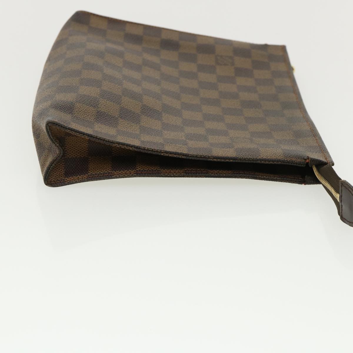 LOUIS VUITTON Damier Ebene Poche Toilette 26 Pouch N47543 LV Auth 26134