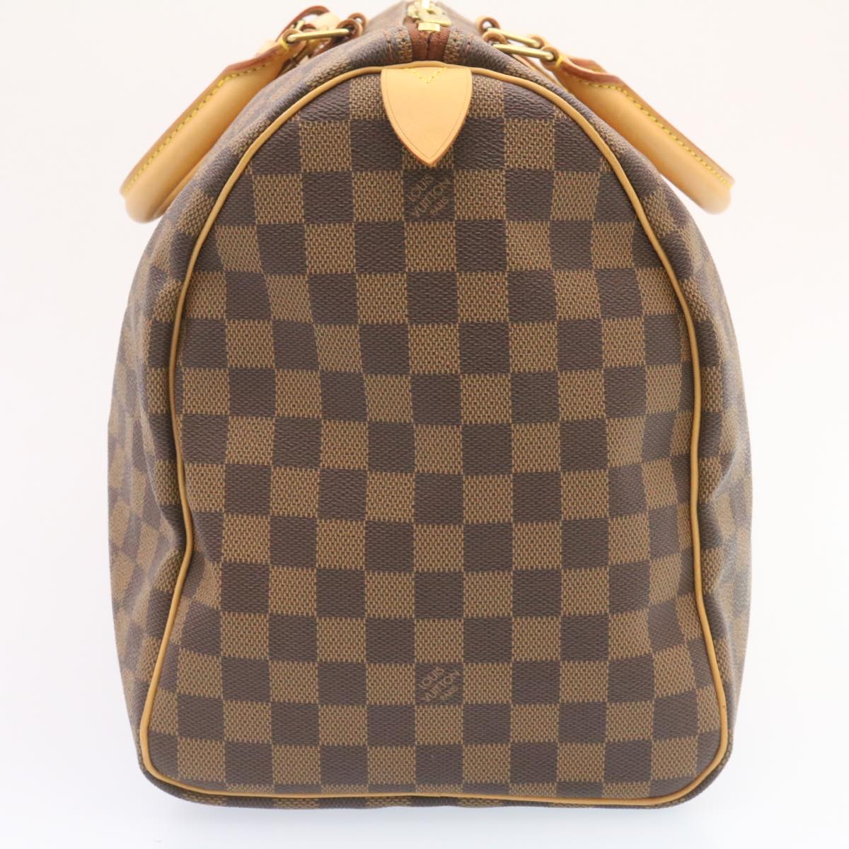 LOUIS VUITTON Damier Ebene Keepall 45 Boston Bag LV Auth 26495A