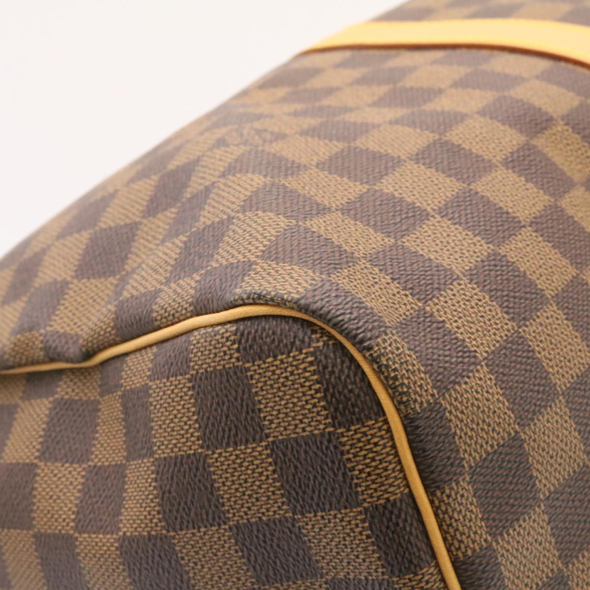 LOUIS VUITTON Damier Ebene Keepall 45 Boston Bag LV Auth 26495A