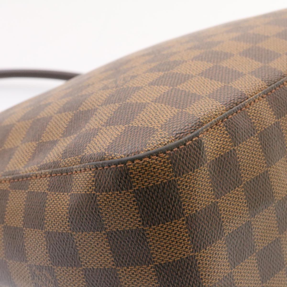 LOUIS VUITTON Damier Ebene Looping GM Shoulder Bag N51144 LV Auth 26500