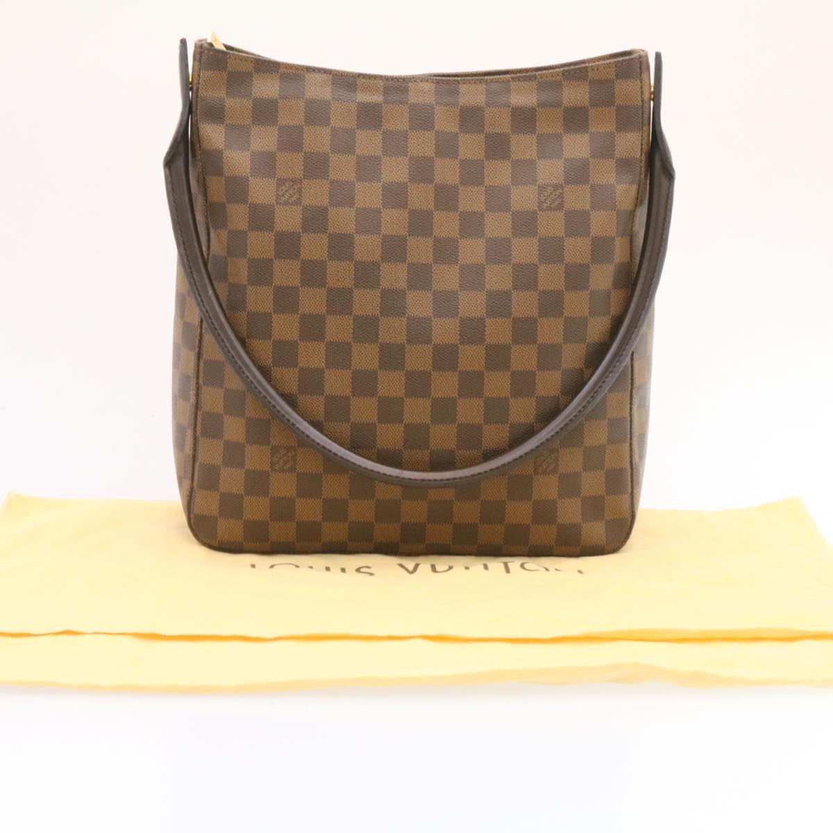 LOUIS VUITTON Damier Ebene Looping GM Shoulder Bag N51144 LV Auth 26500