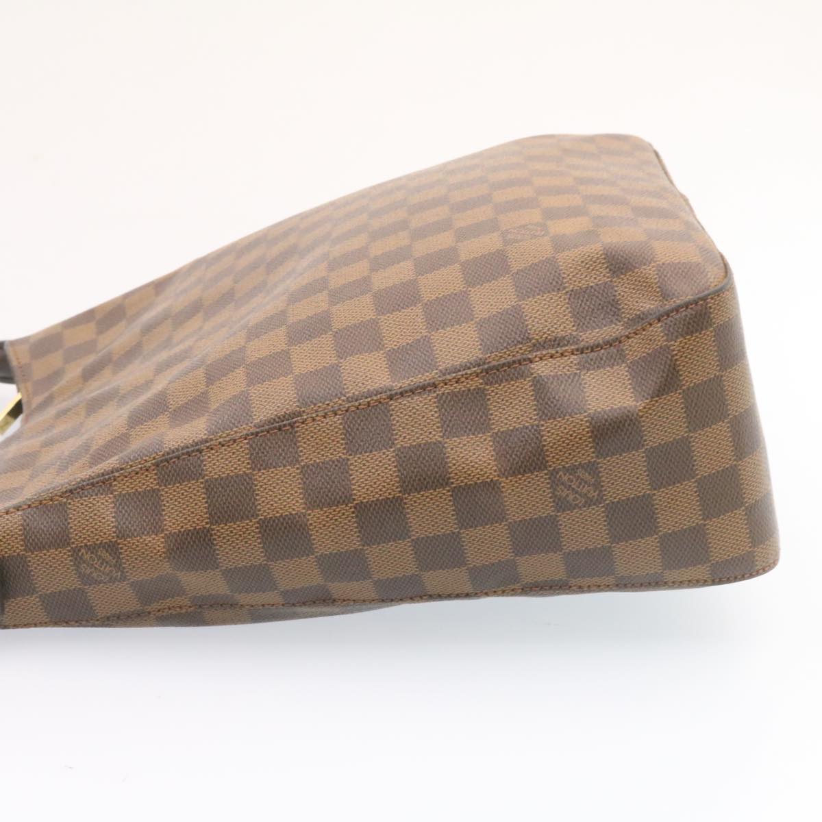 LOUIS VUITTON Damier Ebene Looping GM Shoulder Bag N51144 LV Auth 26500