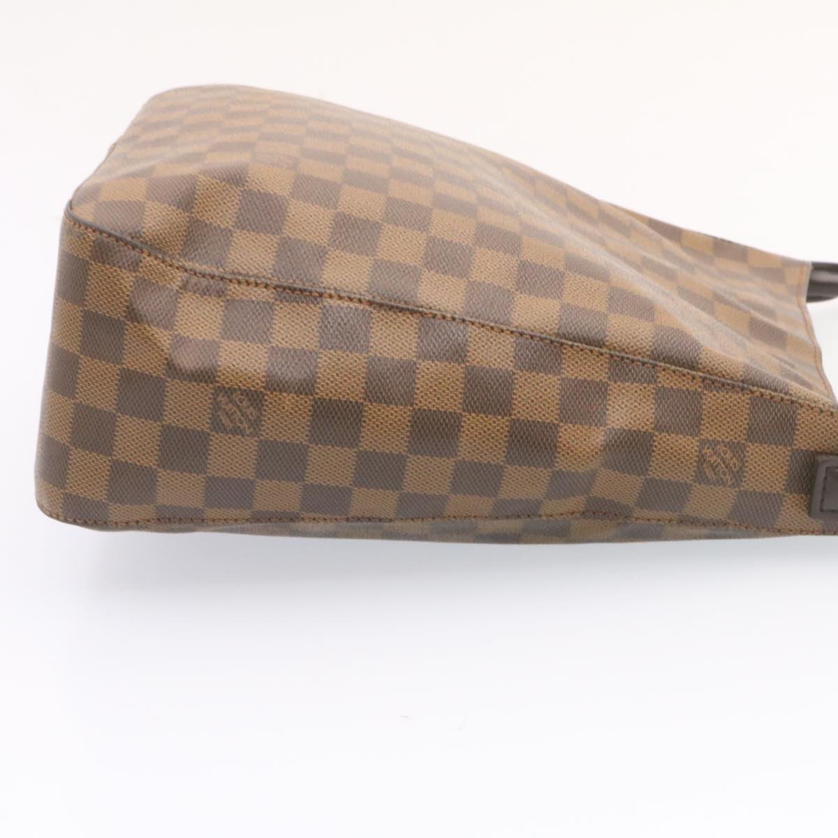 LOUIS VUITTON Damier Ebene Looping GM Shoulder Bag N51144 LV Auth 26500