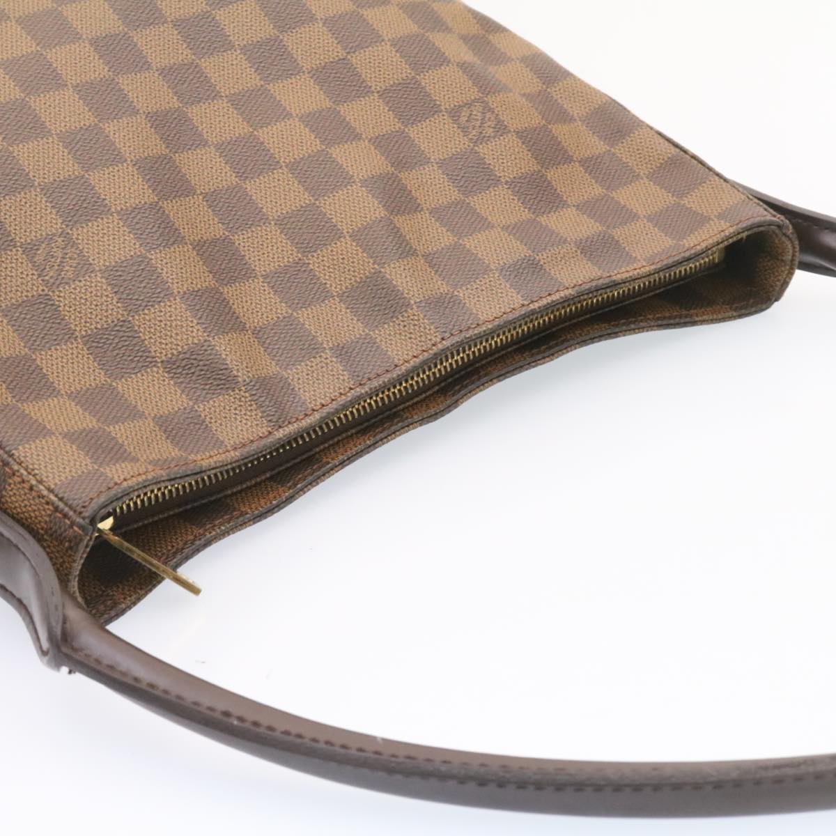 LOUIS VUITTON Damier Ebene Looping GM Shoulder Bag N51144 LV Auth 26500