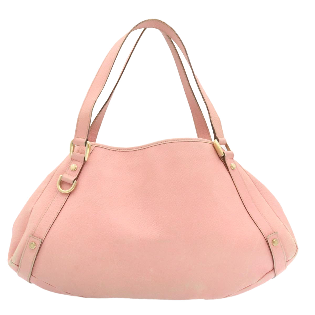 GUCCI Abbey GG Canvas Tote Bag Leather Pink Auth 26647 - 0