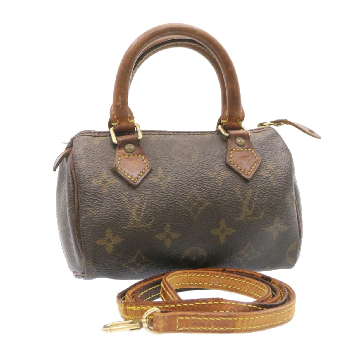 LOUIS VUITTON Monogram Mini Speedy Hand Bag 2way M41534 LV Auth 26887