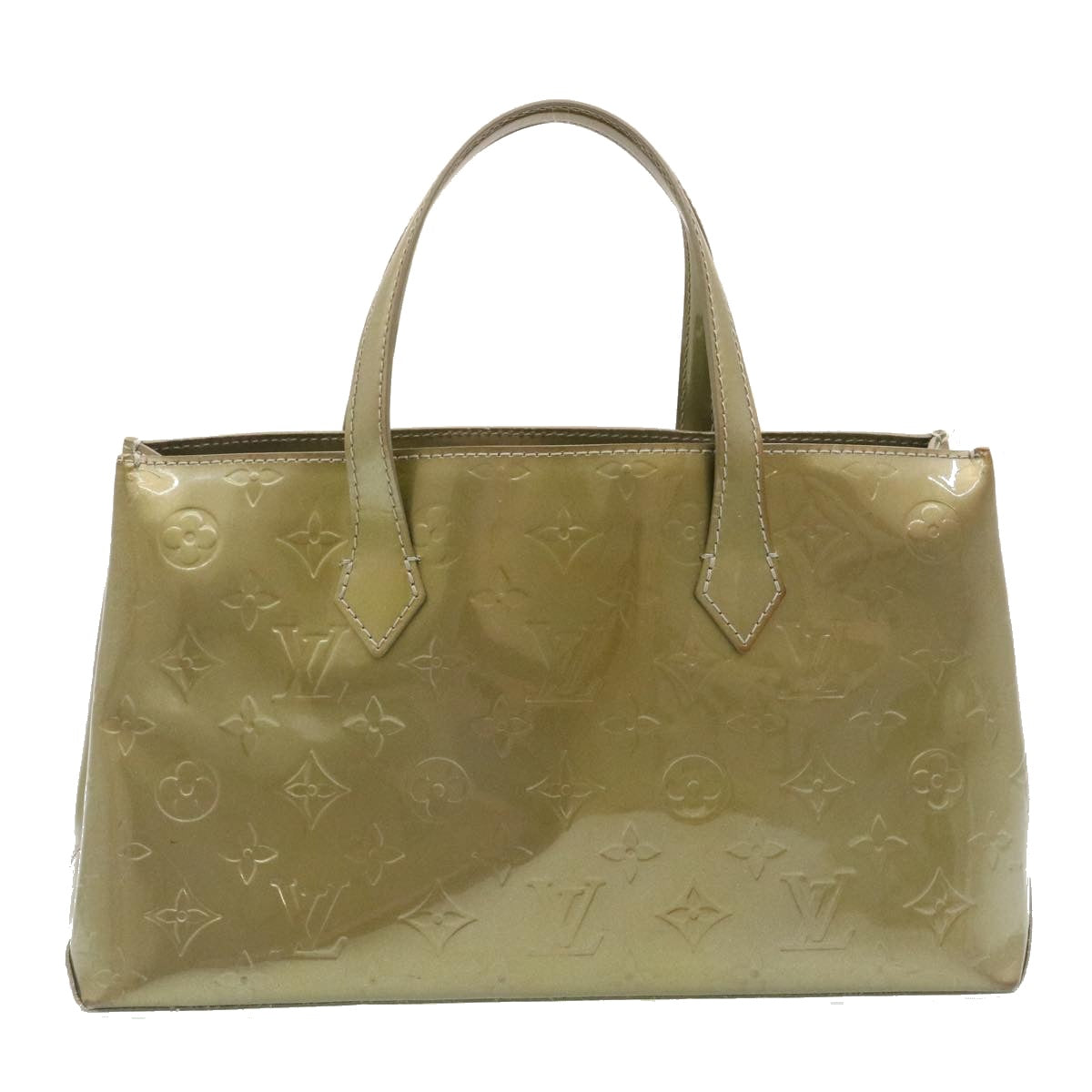 LOUIS VUITTON Vernis Wilshire PM Hand Bag Gris Art Deco M91627 LV Auth 27062 - 0