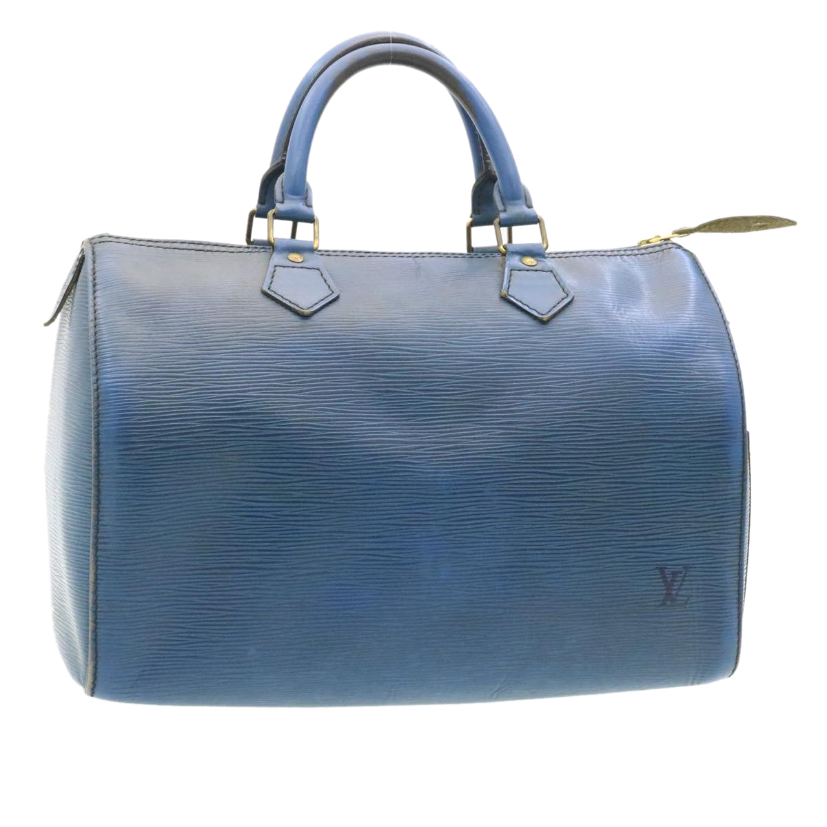 LOUIS VUITTON Epi Speedy 30 Hand Bag Blue M43005 LV Auth 27077