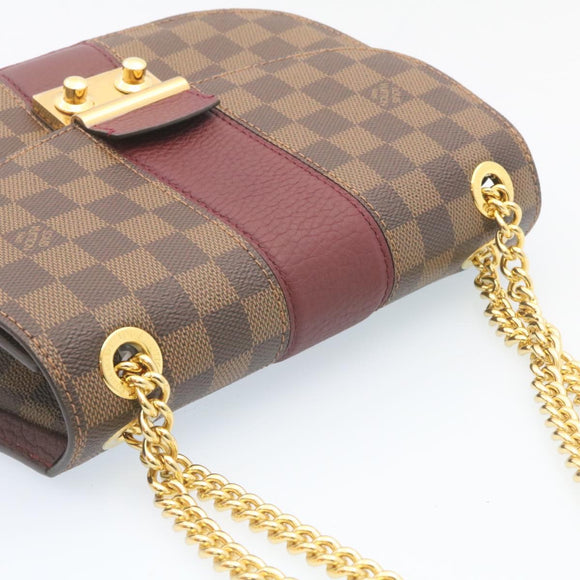 LOUIS VUITTON Damier Ebene Wight Chain Shoulder Bag N64420 LV Auth 27625A