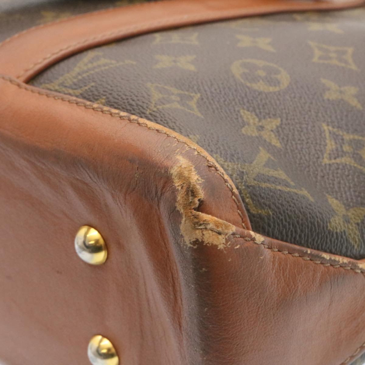 LOUIS VUITTON Monogram Sac Weekend PM Tote Bag M42425 LV Auth 27741