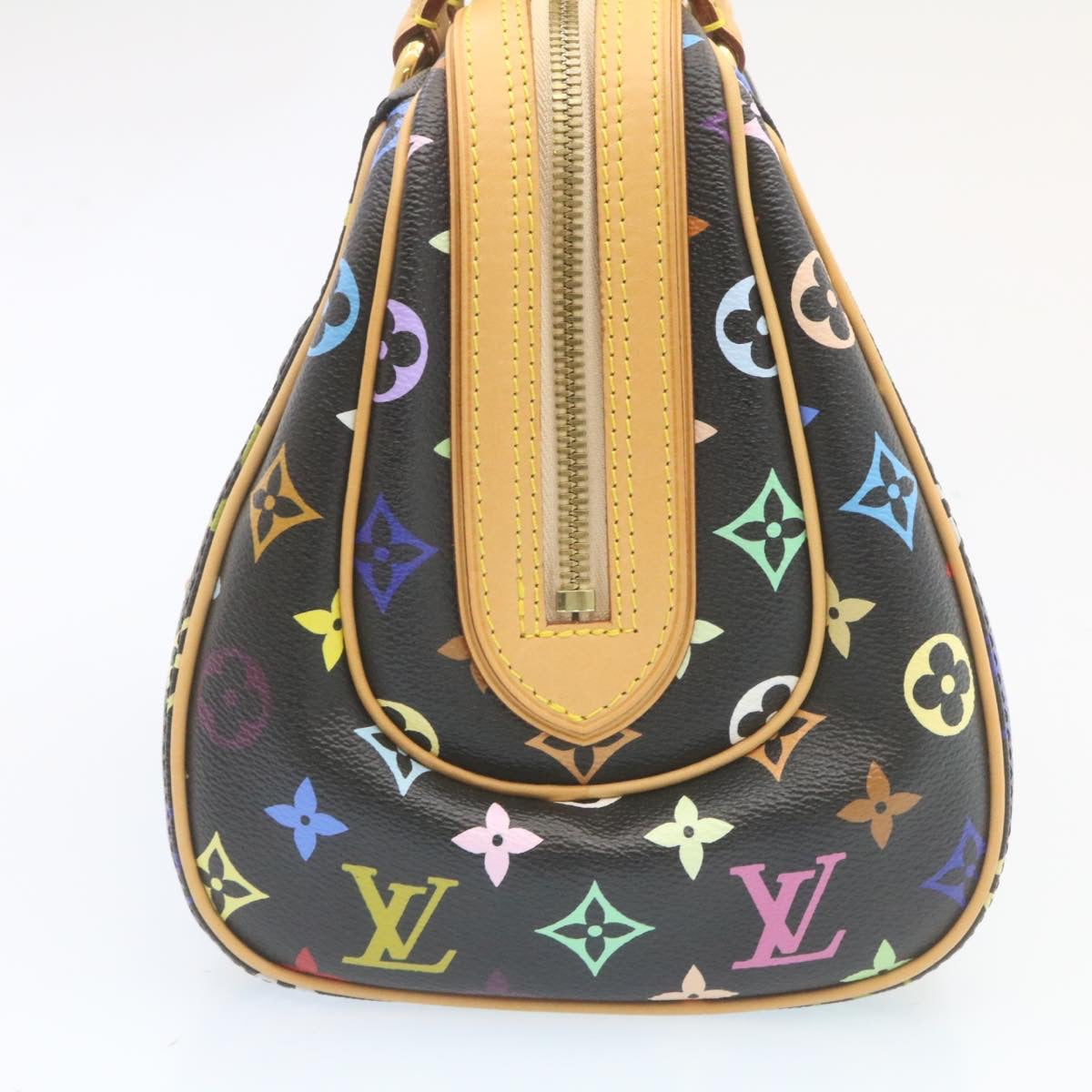 LOUIS VUITTON Monogram Multicolor Priscilla Hand Bag Black M40097 LV Auth 27844A