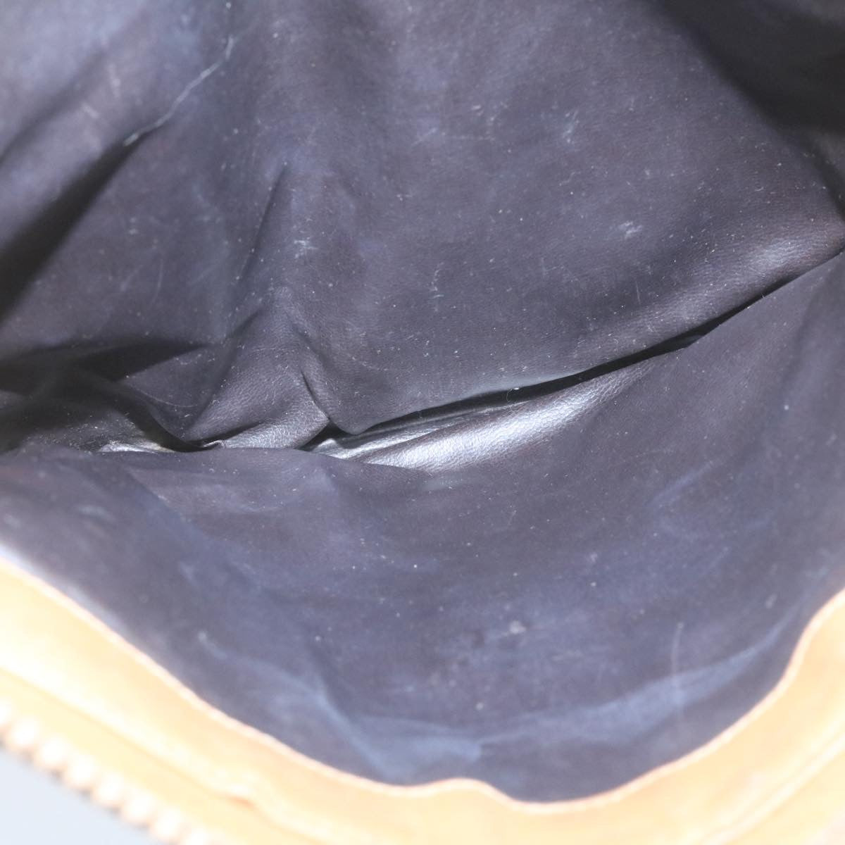 CELINE Macadam Shoulder Bag Coated Canvas Beige Auth 27875