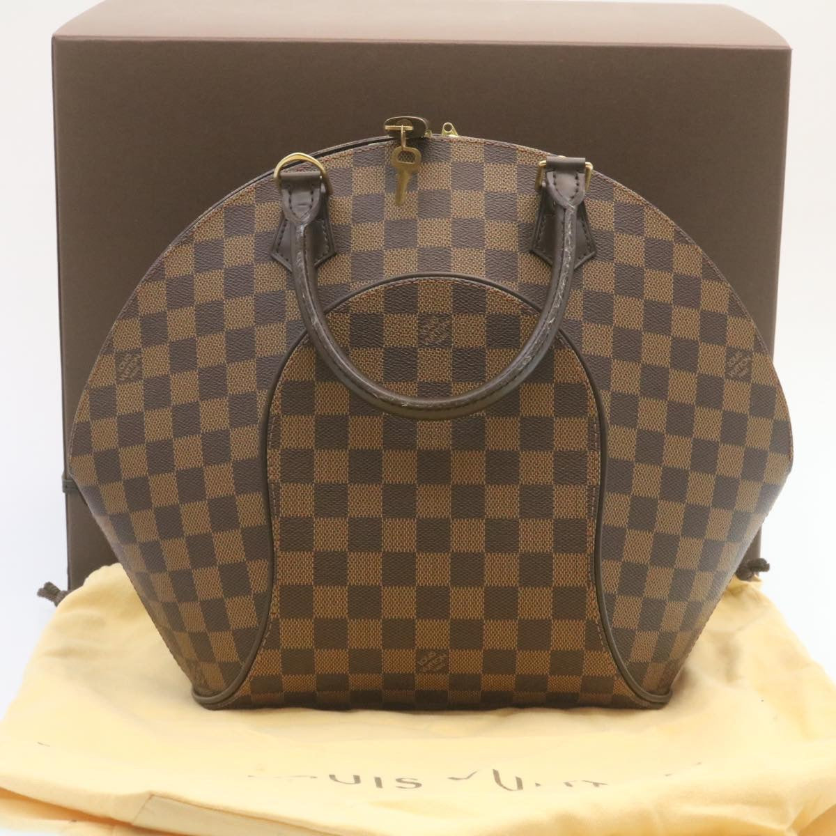 LOUIS VUITTON Damier Ebene Ellipse MM Hand Bag SPO N51126 LV Auth 28180A