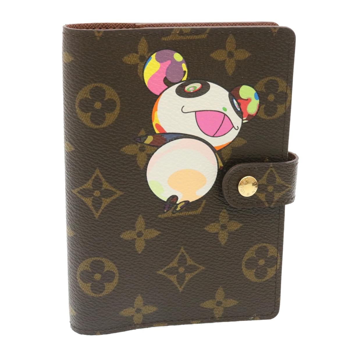 LOUIS VUITTON Monogram Panda Agenda PM Day Planner Cover R20011 LV Auth 28229