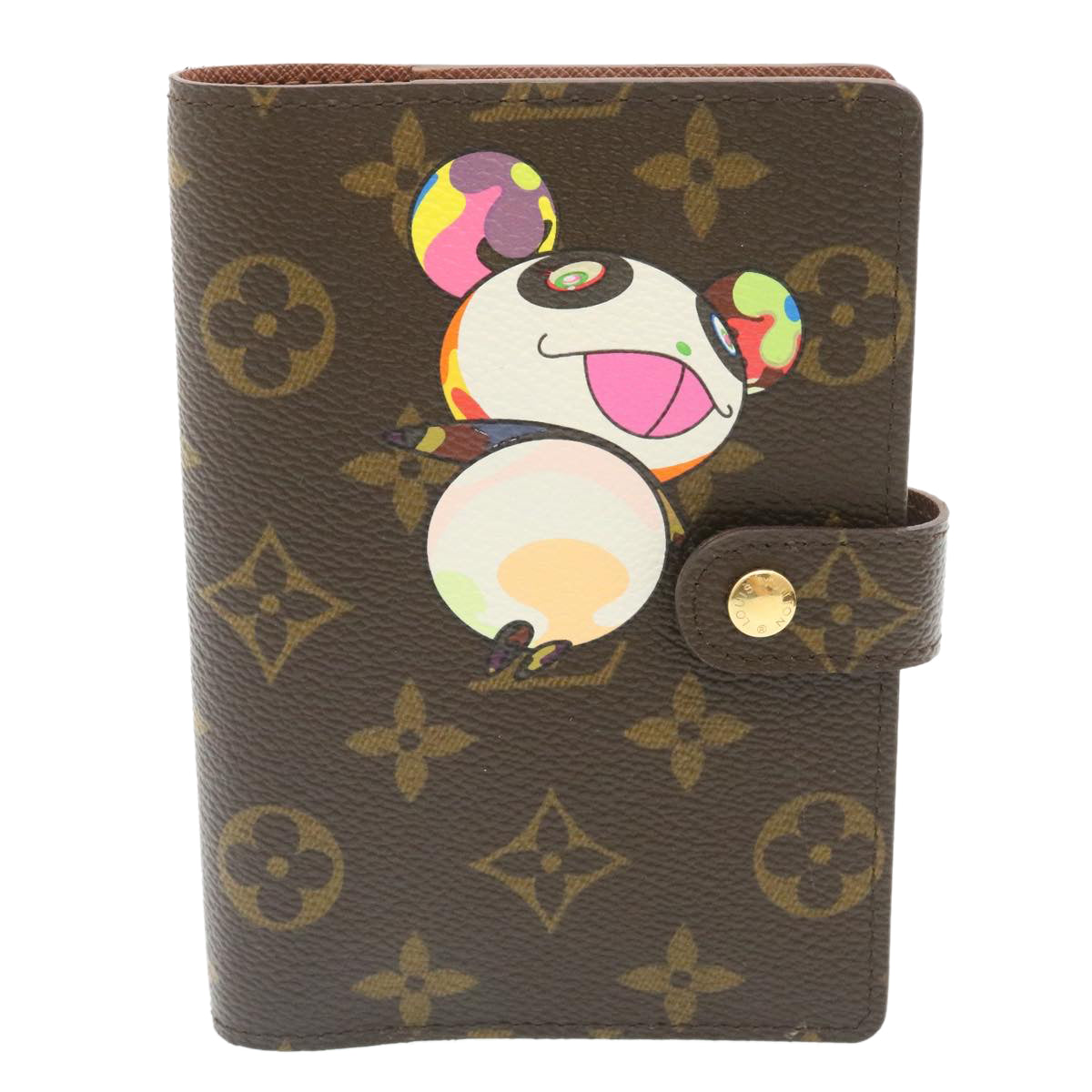 LOUIS VUITTON Monogram Panda Agenda PM Day Planner Cover R20011 LV Auth 28229