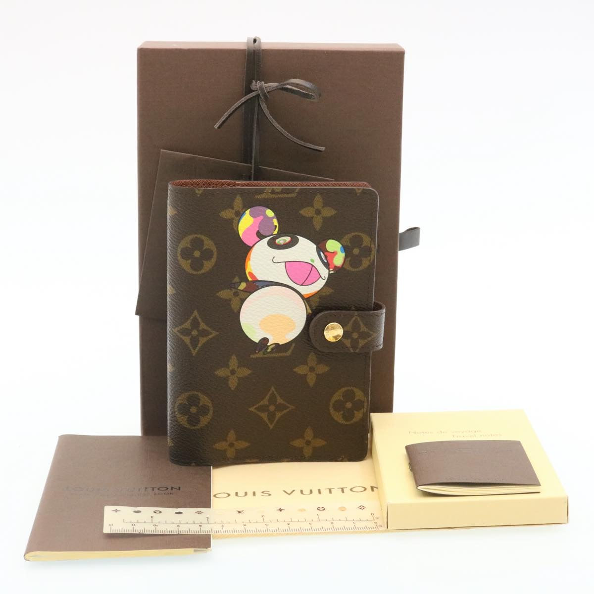 LOUIS VUITTON Monogram Panda Agenda PM Day Planner Cover R20011 LV Auth 28229