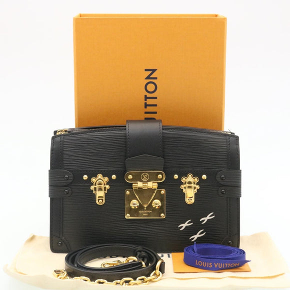LOUIS VUITTON Epi Trunk Clutch 2Way Shoulder Bag Black M53052 LV Auth 28382A