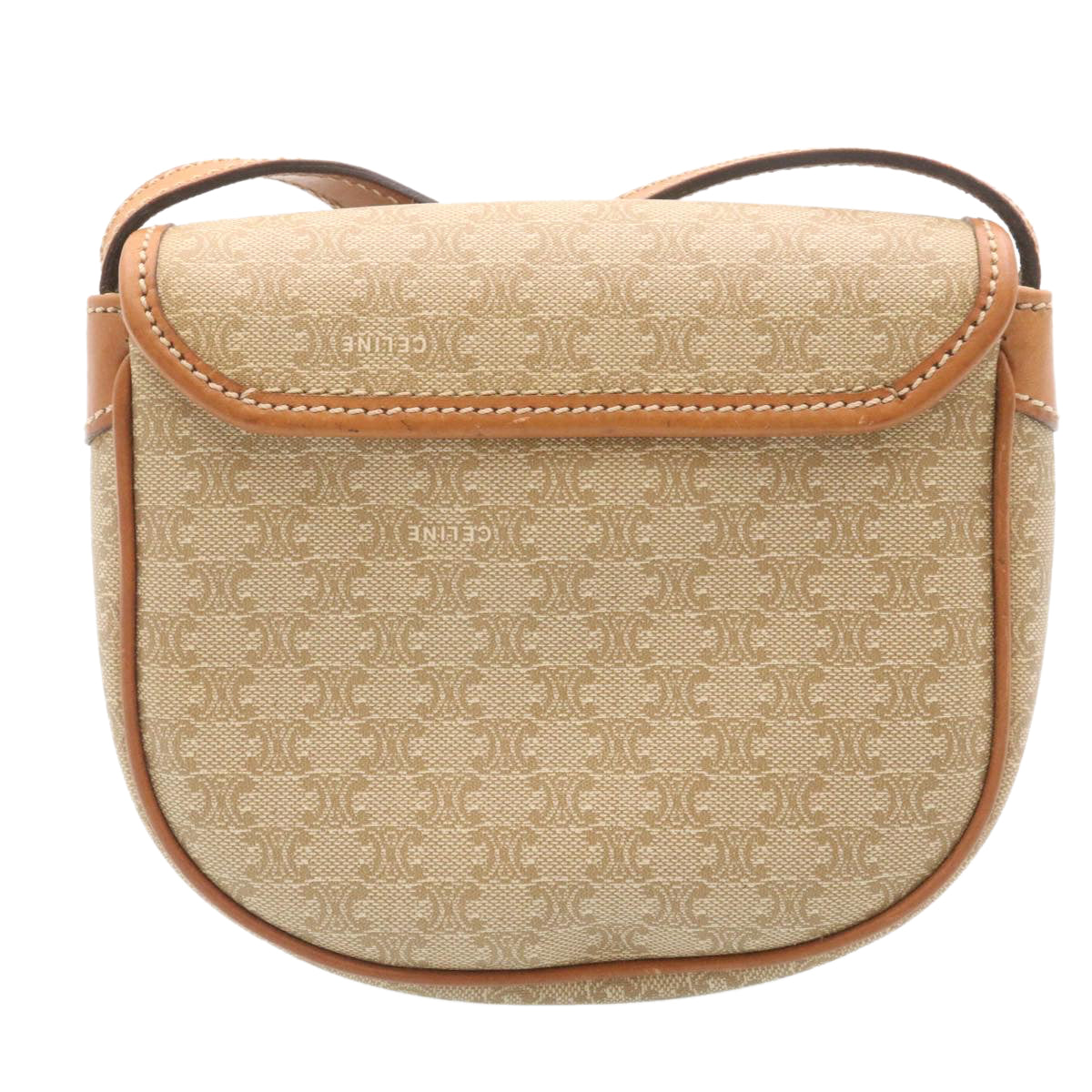 CELINE Macadam Canvas Shoulder Bag Brown Auth 28459 - 0