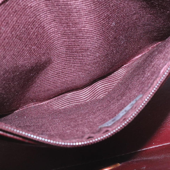 CHANEL Chain Turn Lock Diana Matelasse Shoulder Bag Lamb Skin Black Auth 28470A