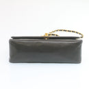 CHANEL Chain Turn Lock Diana Matelasse Shoulder Bag Lamb Skin Black Auth 28470A-5