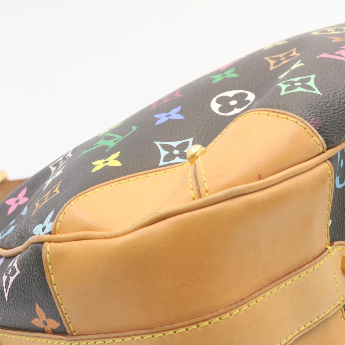 LOUIS VUITTON Monogram Multicolor Greta Shoulder Bag Black M40196 LV Auth 28474A