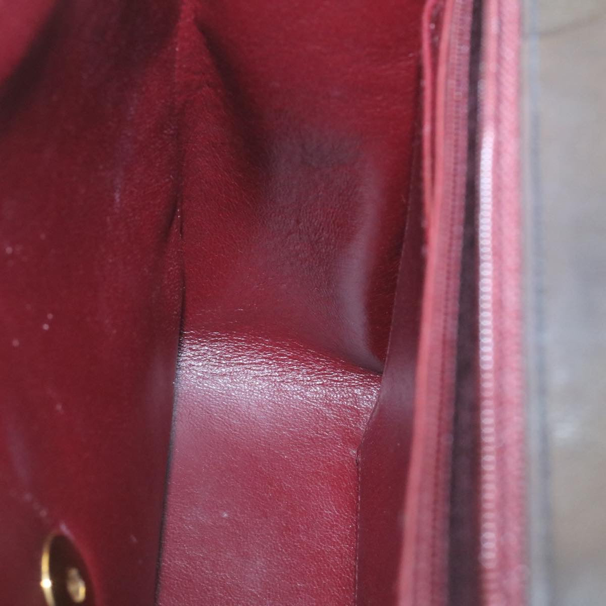 CHANEL Matelasse Chain Flap Shoulder Bag Lamb Skin Black Gold CC Auth 28632A