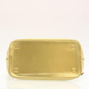 LOUIS VUITTON Suhari Lockit PM Hand Bag Leather Gold M91889 LV Auth 28662A-5