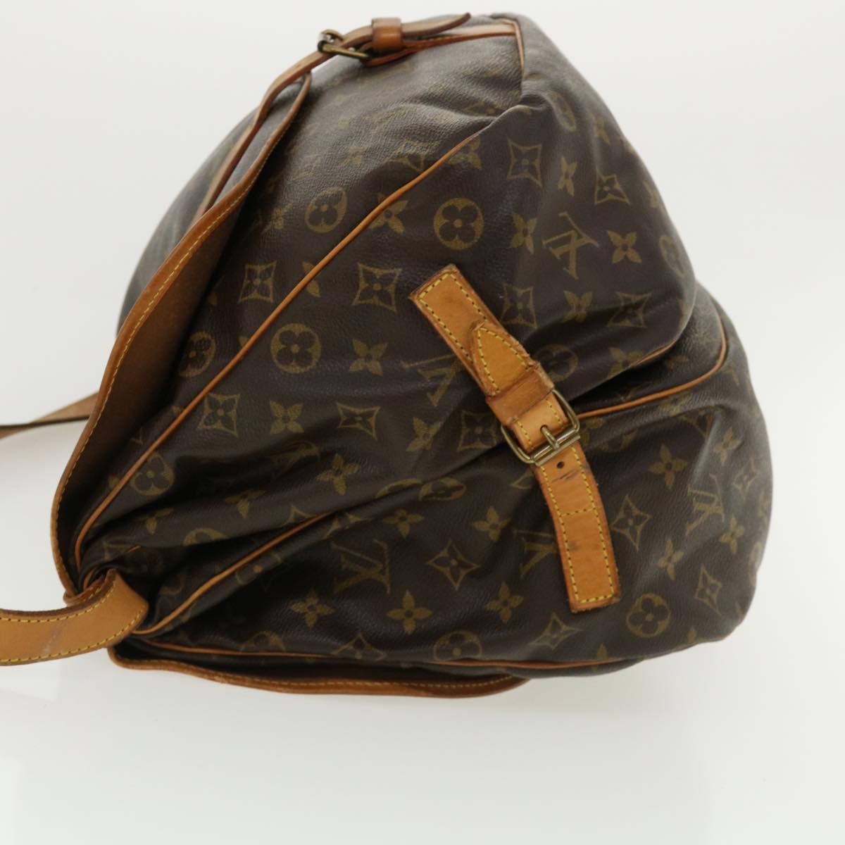 LOUIS VUITTON Monogram Saumur 35 Shoulder Bag M42254 LV Auth 28705