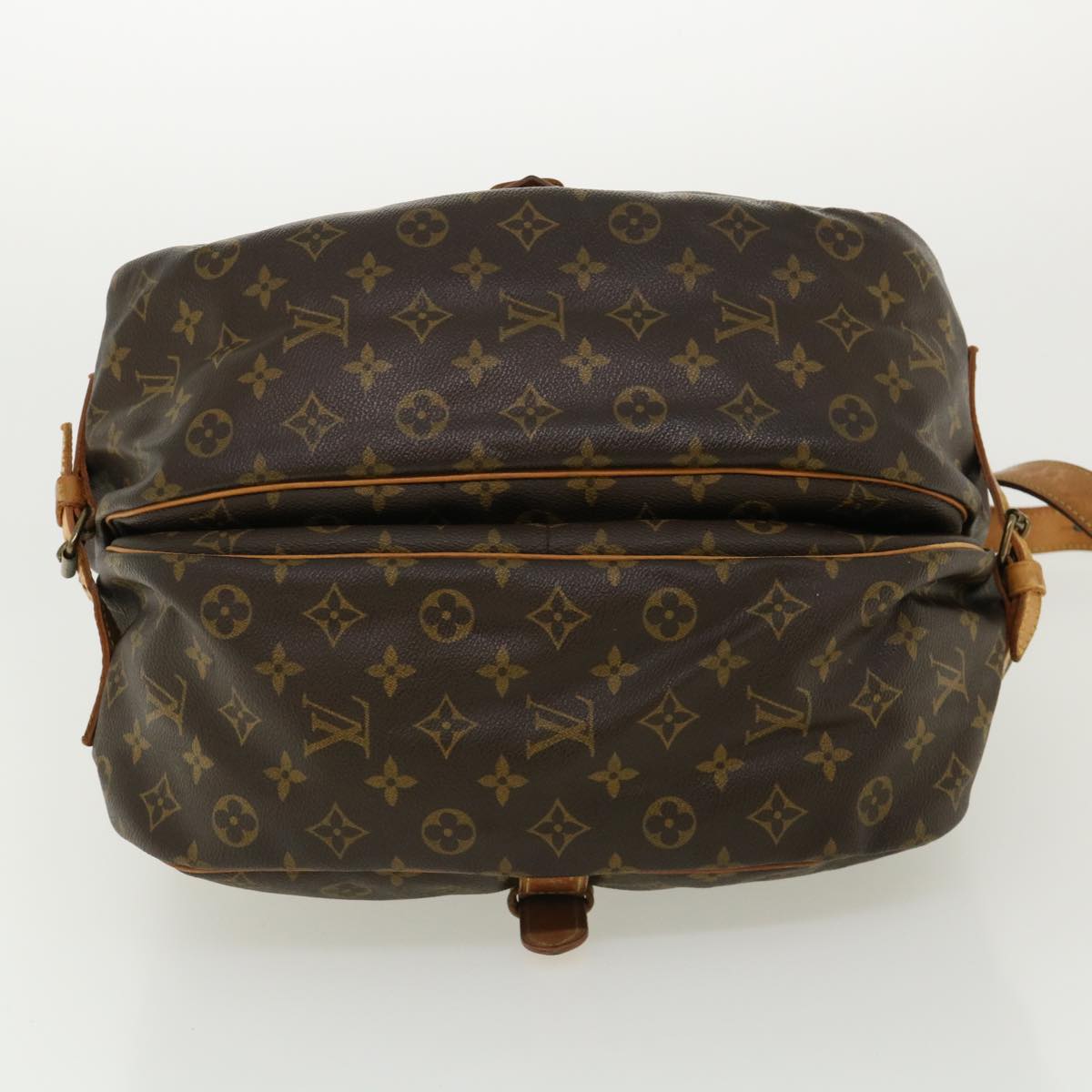 LOUIS VUITTON Monogram Saumur 35 Shoulder Bag M42254 LV Auth 28705