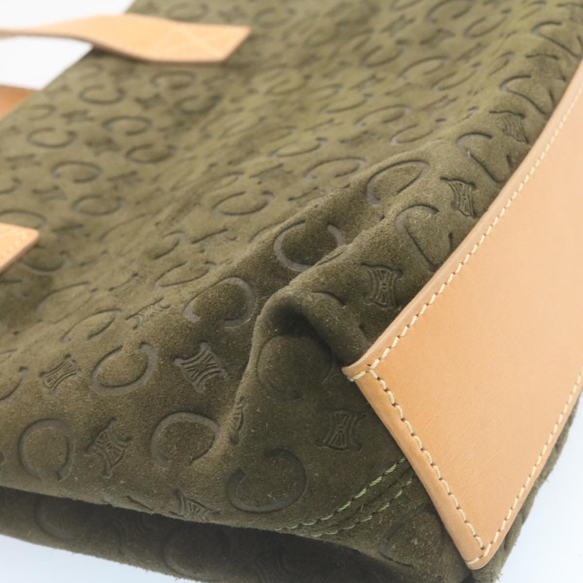 CELINE Hand Bag C Macadam Green Auth 28729