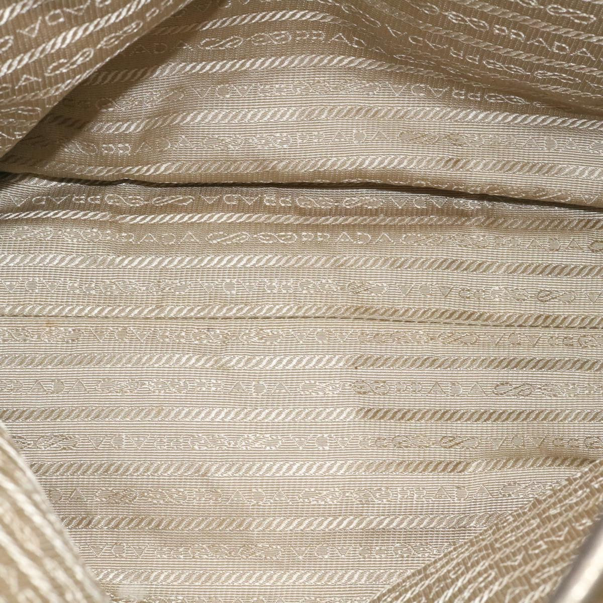 PRADA Shoulder Bag Canvas Khaki Auth 28739